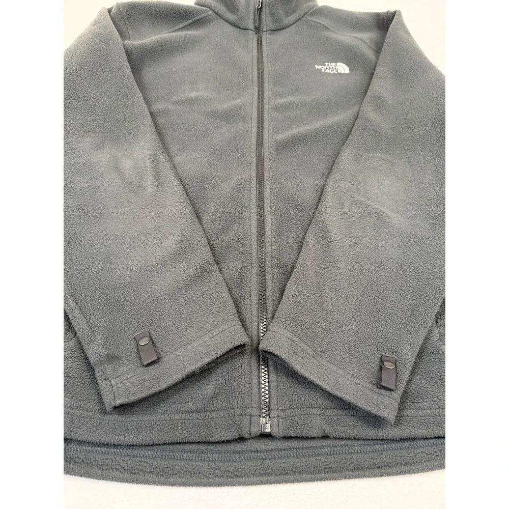 The North Face Jacket Men Large Grey Flashdry Fleece Full Zip Long Sleeve Hiking